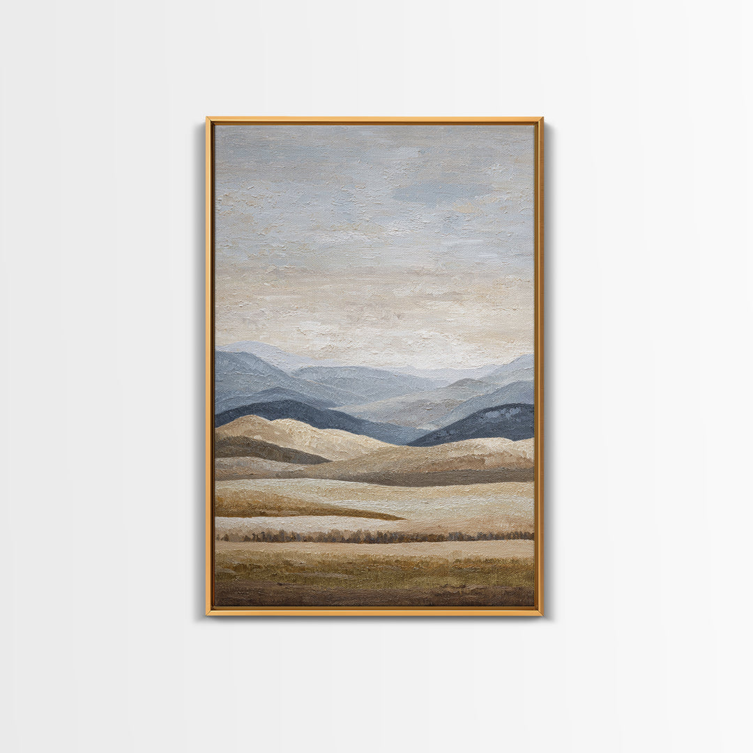 Sunlit Rolling Hills Canvas Print, Above Sofa Art, Minimalist Decor, Living Room Decor, Fine Art, Statement, Frame Tv Art, ASA-2x3-49