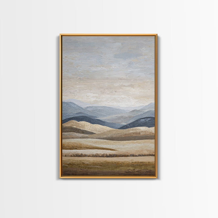 Sunlit Rolling Hills Canvas Print, Above Sofa Art, Minimalist Decor, Living Room Decor, Fine Art, Statement, Frame Tv Art, ASA-2x3-49