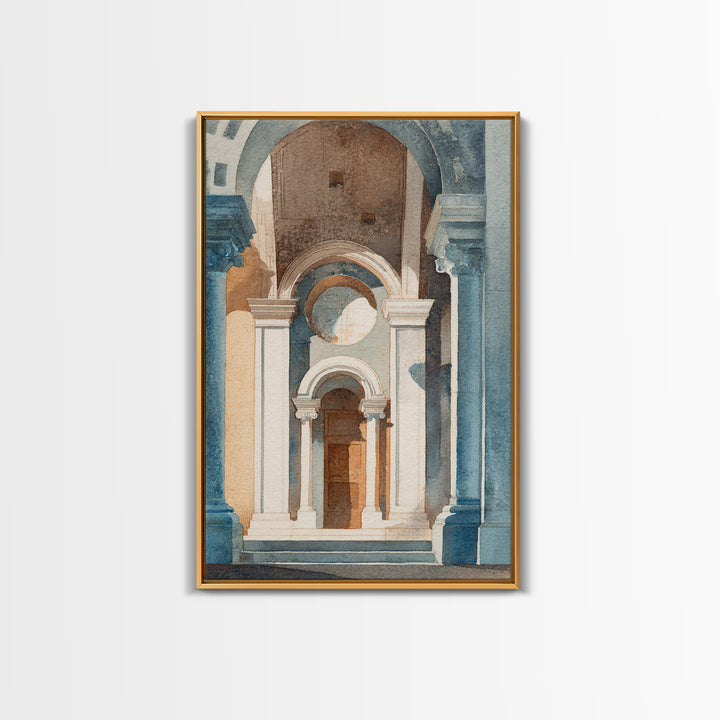 Architectural Arch Study Canvas Print, Above Sofa Art, Printable Wall Art, Living Room Decor, Statement, Wall Art Print, ASA-2x3-65