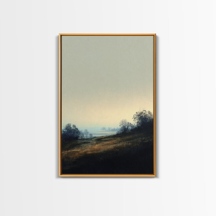 Gallery Style Landscape with Expansive Negative Space Canvas Print, Above Sofa Art, Boho Wall Art, Living Room Decor, Statement, ASA-2x3-8