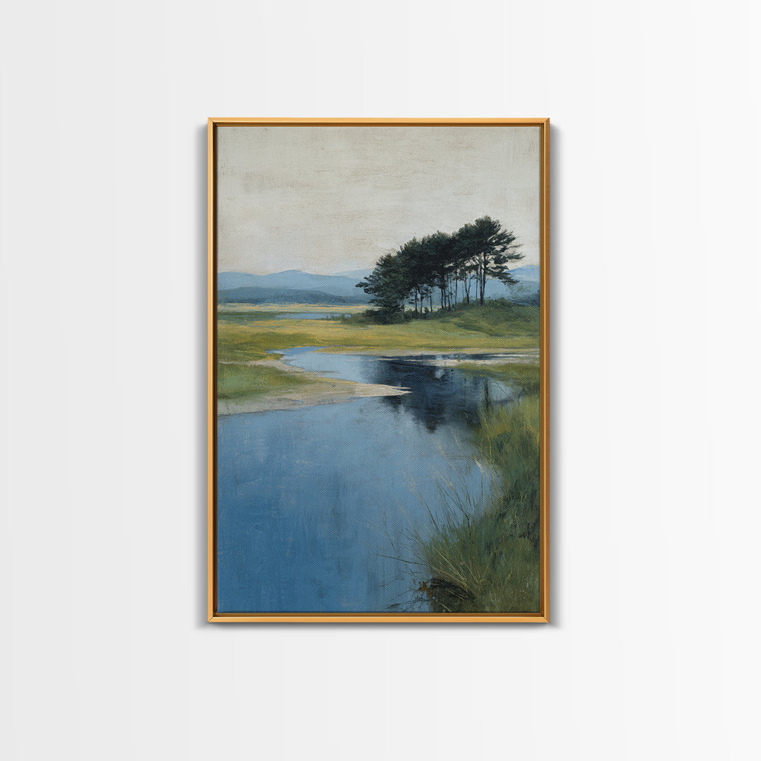 Gallery Style Landscape with Expansive Negative Space Canvas Print, Above Sofa Art, Fine Art Print, Living Room Decor, ASA-2x3-80