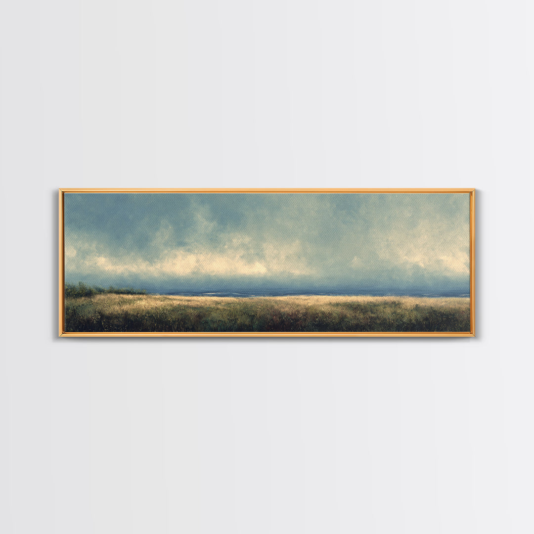 Gallery Style Landscape with Expansive Negative Space Canvas Print, Above Sofa Art, Living Room Wall Art, Living Room Decor, ASA-3x1-16