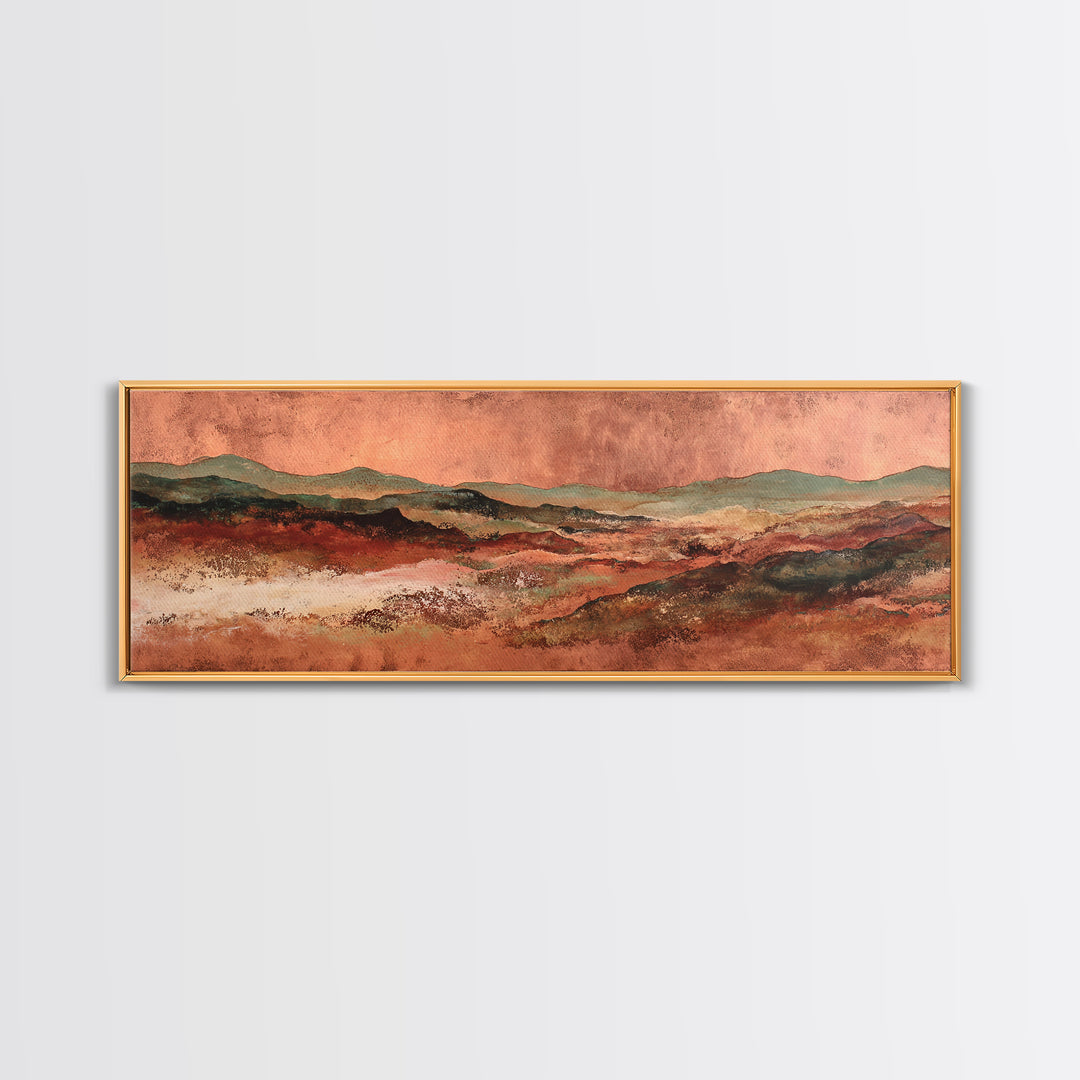 Abstract Canyon Landscape Framed Canvas Print, Above Sofa Art, Neutral Decor, Living Room Decor, Fine Art, Statement, ASA-3x1-23