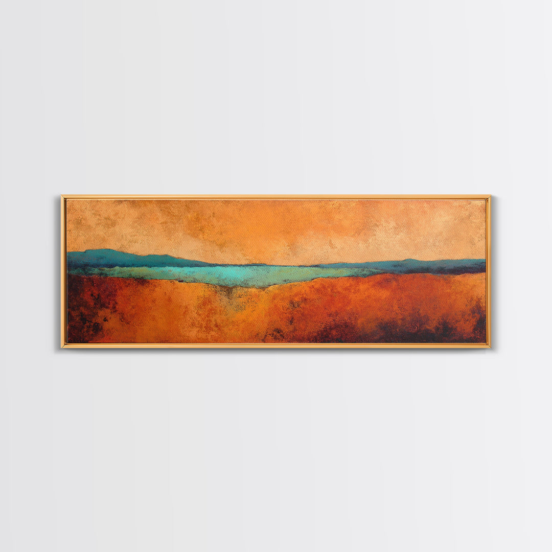 Abstract Canyon Landscape Framed Canvas Print, Above Sofa Art, Contemporary Art, Living Room Decor, Fine Art, Statement, ASA-3x1-47