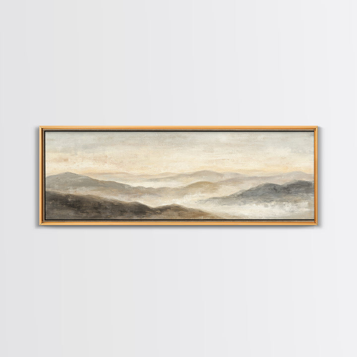 Sunlit Rolling Hills Framed Canvas Print, Above Sofa Art, Wall Art Print, Living Room Decor, Fine Art, Statement, Modern Art, ASA-3x1-57