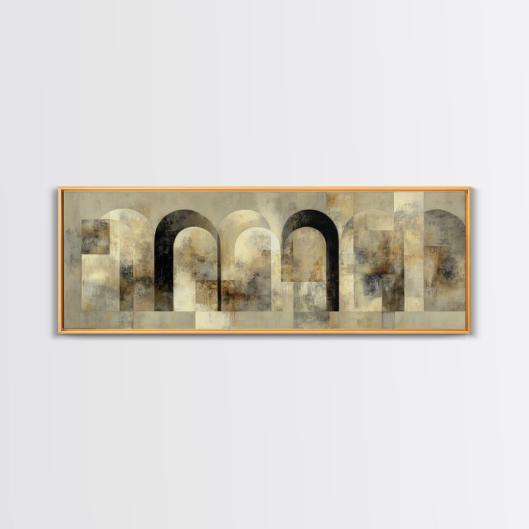Architectural Arch Study Framed Canvas Print, Above Sofa Art, Living Room Wall Art, Living Room Decor, Fine Art, Statement, ASA-3x1-73
