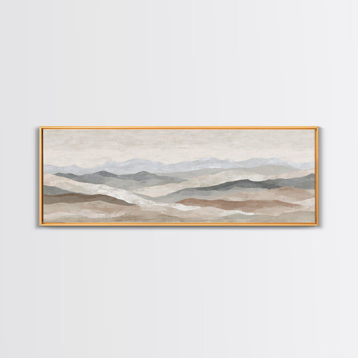 Sunlit Rolling Hills Framed Canvas Print, Above Sofa Art, Wall Art Print, Living Room Decor, Fine Art, Statement, Modern Art, ASA-3x1-81