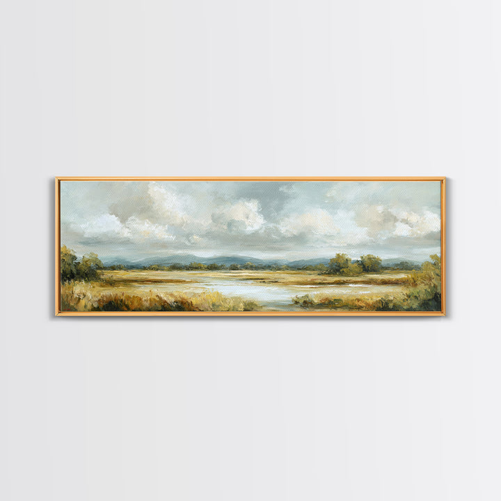 Gallery Style Landscape with Expansive Negative Space Canvas Print, Above Sofa Art, Living Room Decor, Statement, ASA-3x1-88
