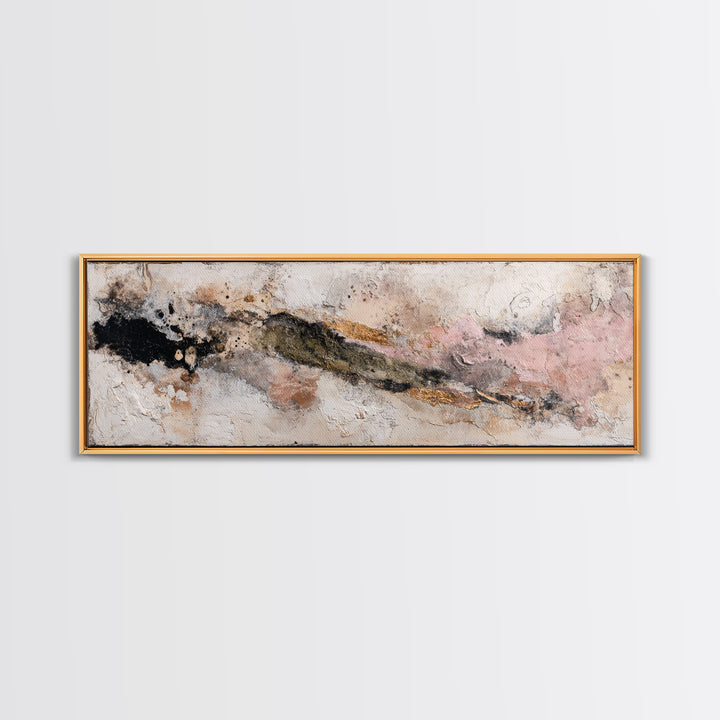 Textured Plaster Abstract Framed Canvas Print, Above Sofa Art, Wall Decor, Living Room Decor, Fine Art, Statement, ASA-3x1-99
