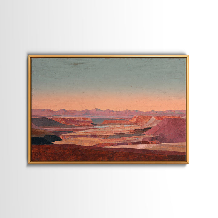 Abstract Canyon Landscape Canvas Print, Above Sofa Art, Abstract Wall Art, Living Room Decor, Statement, Above Bed Decor, ASA-3x2-11