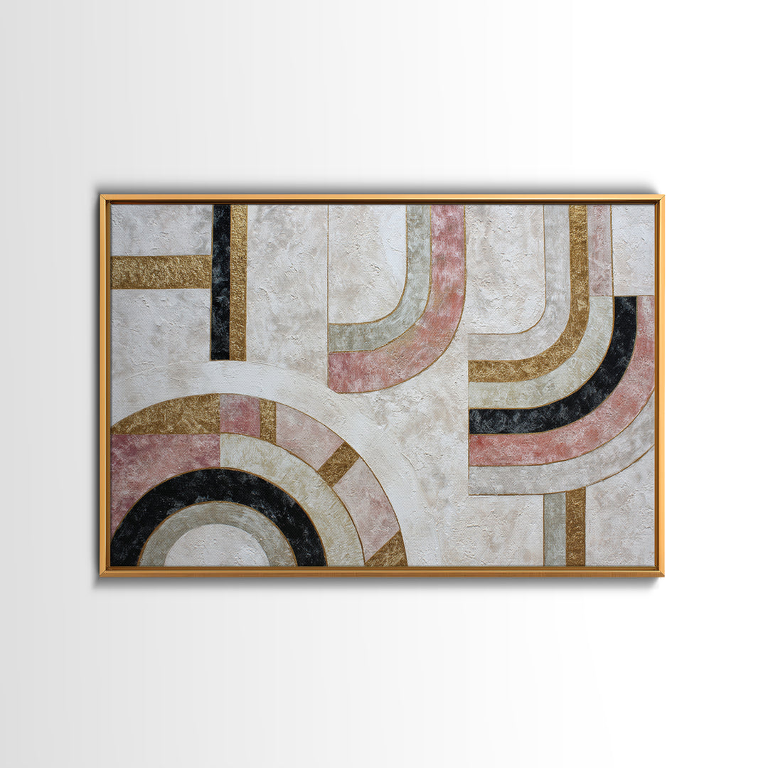 Textured Plaster Abstract Framed Canvas Print, Above Sofa Art, Minimalist Decor, Living Room Decor, Abstract Art, Statement, ASA-3x2-15