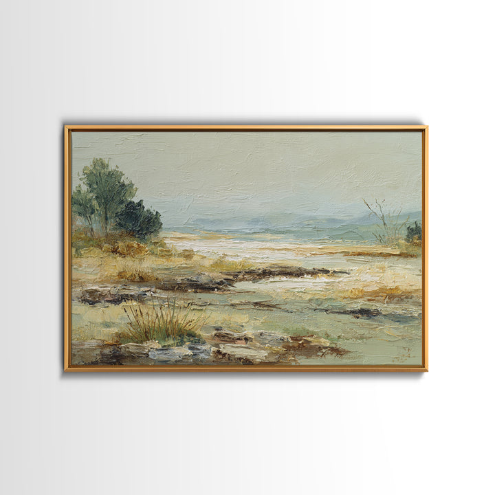 Oversized Abstract Landscape Canvas Print, Above Sofa Art, Canvas Print, Living Room Decor, Statement, Botanical Wall Art, ASA-3x2-29