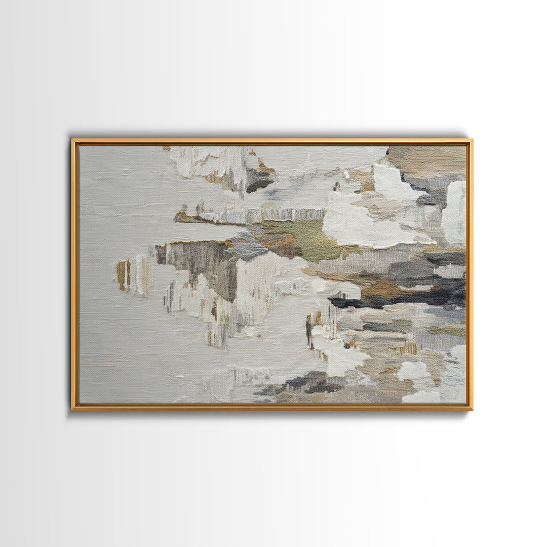 Large Modern Organic Shapes Canvas Print, Above Sofa Art, Frame Tv Art, Living Room Decor, Statement, Coastal Wall Art, ASA-3x2-30