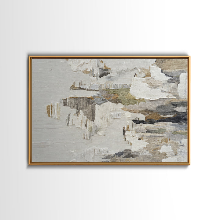 Large Modern Organic Shapes Canvas Print, Above Sofa Art, Frame Tv Art, Living Room Decor, Statement, Coastal Wall Art, ASA-3x2-30