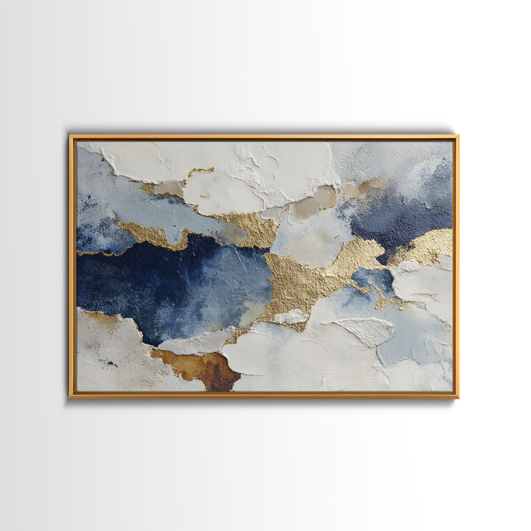 Textured Plaster Abstract Framed Canvas Print, Above Sofa Art, Set of 3 Prints, Living Room Decor, Abstract Art, Statement, ASA-3x2-39