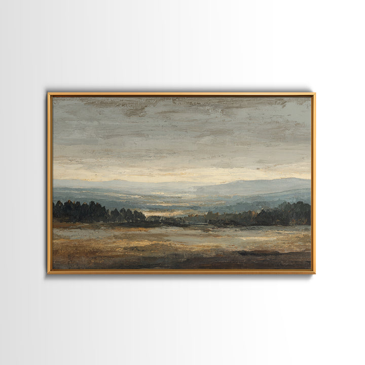 Oversized Abstract Landscape Canvas Print, Above Sofa Art, Canvas Print, Living Room Decor, Statement, Botanical Wall Art, ASA-3x2-53