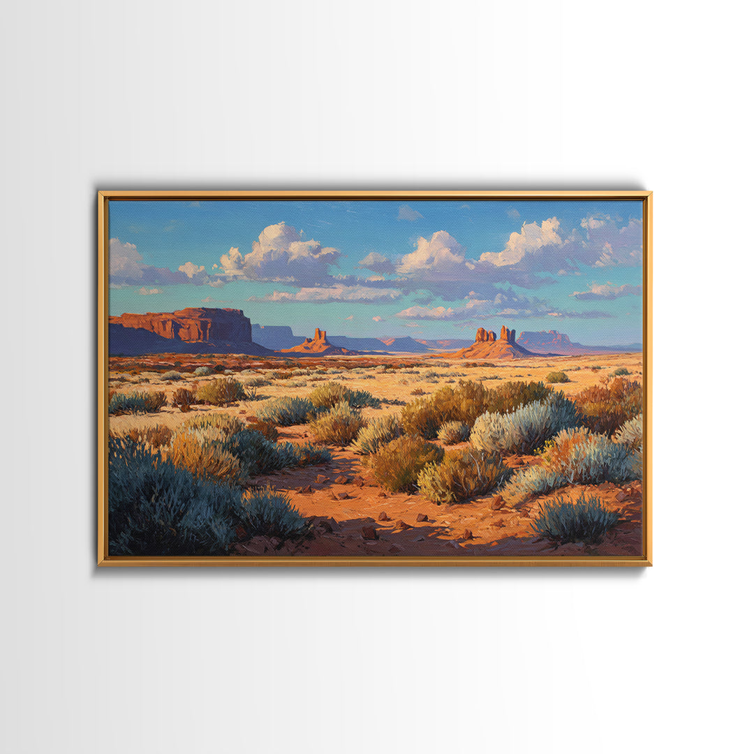 Desert Mesa Panorama Canvas Print, Above Sofa Art, Coastal Wall Art, Living Room Decor, Fine Art, Statement, Statement Artwork, ASA-3x2-72