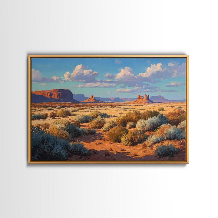 Desert Mesa Panorama Canvas Print, Above Sofa Art, Coastal Wall Art, Living Room Decor, Fine Art, Statement, Statement Artwork, ASA-3x2-72