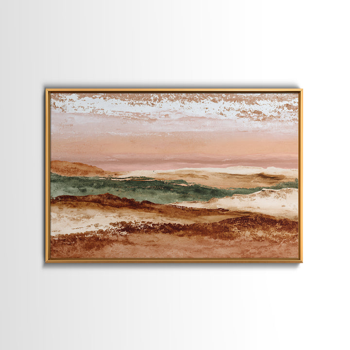 Abstract Canyon Landscape Canvas Print, Above Sofa Art, Neutral Decor, Living Room Decor, Oil Painting, Statement, Wall Art, ASA-3x2-83