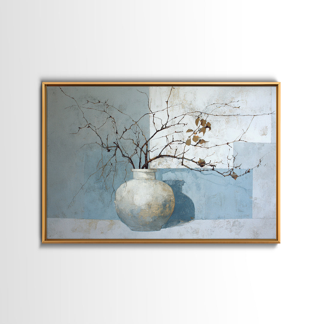 Large Neutral Still Life Framed Canvas Print, Above Sofa Art, Oversized Wall Art, Living Room Decor, Fine Art, Statement, ASA-3x2-90