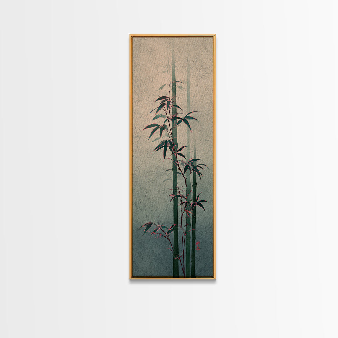 Minimal Bamboo Stalks Canvas Print, Asian Inspired Art, Printable Art, Living Room Decor, Fine Art, Harmony, Neutral Wall Art, ASI-1x3-56