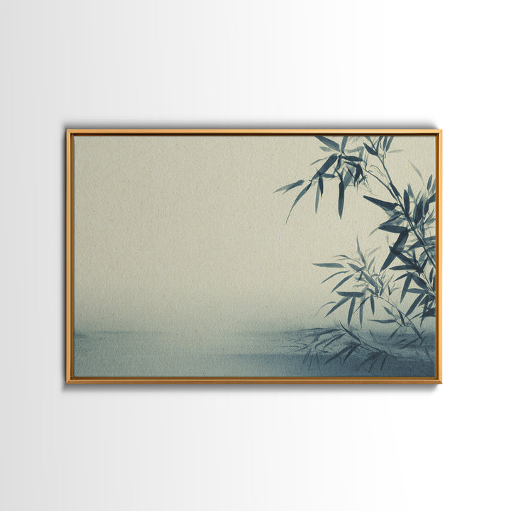 Minimal Bamboo Stalks Canvas Print, Asian Inspired Art, Floral Art, Living Room Decor, Fine Art, Harmony, Fine Art Print, ASI-3x2-48