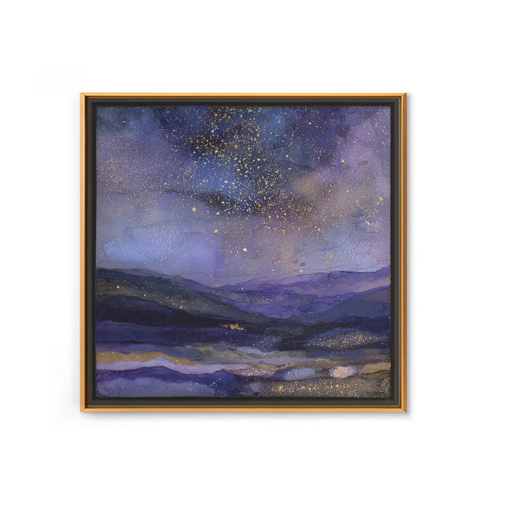 Ram Constellation Above Desert Cliffs at Night Framed Canvas Print, Astrology Art, Gallery Decor, Living Room Decor, Zodiac, AST-1x1-32