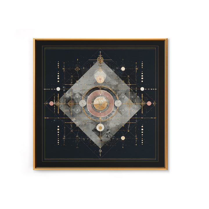 Birth Chart Geometry Canvas Print, Astrology Art, Astrology Wall Art, Living Room Decor, Abstract Art, Zodiac, Contemporary Art, AST-1x1-55