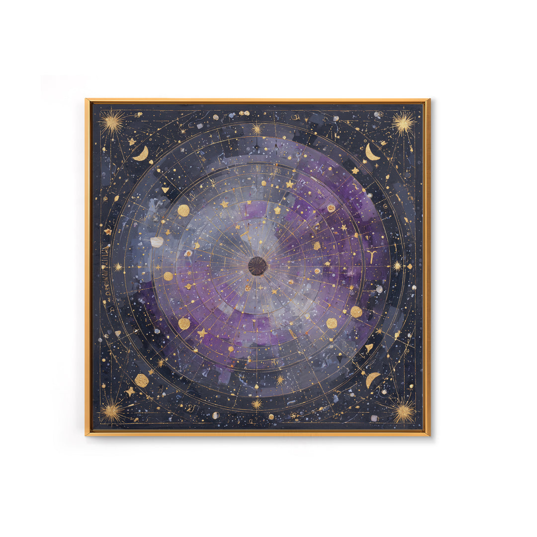 Scorpio Formed from Stars and Jeweled Shadows Canvas Print, Astrology Art, Statement Artwork, Living Room Decor, Oil Painting, AST-1x1-82