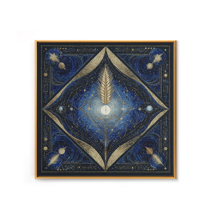 Virgo Maiden with Wheat and Blue Night Canvas Print, Astrology Art, Wall Decor, Living Room Decor, Fine Art, Zodiac, Home Decor, AST-1x1-90