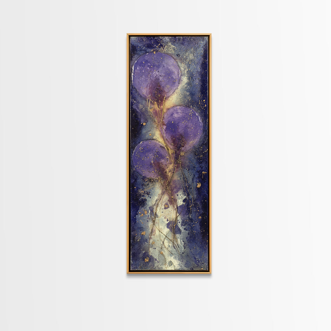 Celestial Twins Surrounded by Mirrored Moons Framed Canvas Print, Astrology Art, Wall Art, Living Room Decor, Oil Painting, AST-1x3-45