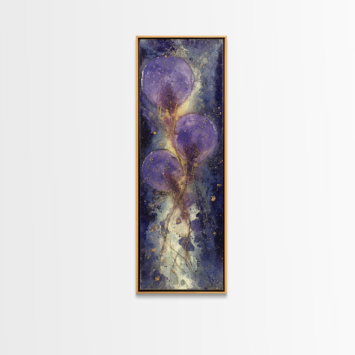 Celestial Twins Surrounded by Mirrored Moons Framed Canvas Print, Astrology Art, Wall Art, Living Room Decor, Oil Painting, AST-1x3-45