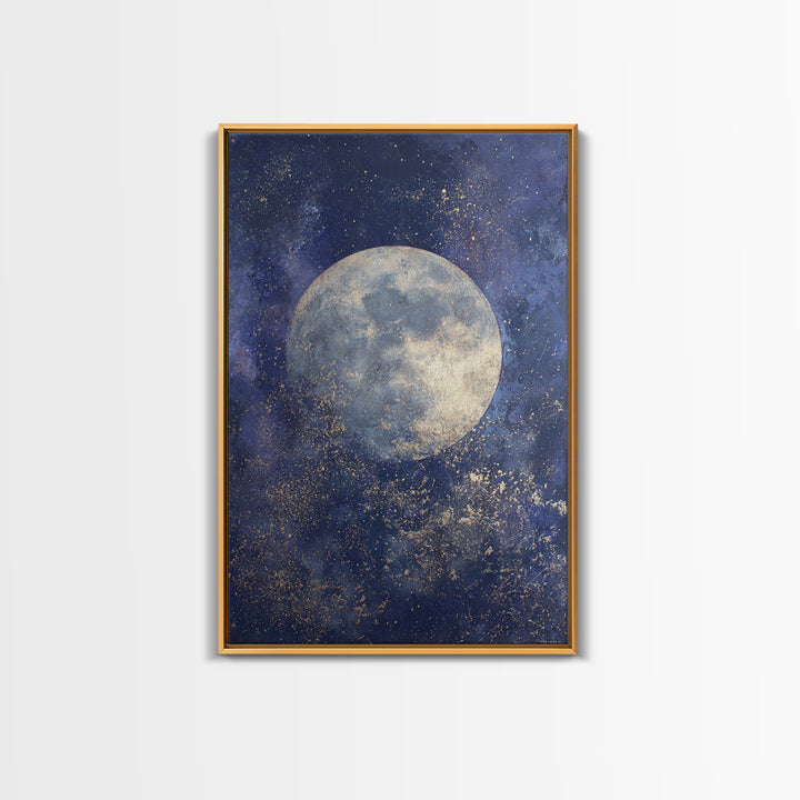 Lunar Phase Composition Canvas Print, Astrology Art, Cat Art, Living Room Decor, Zodiac, Zodiac Wall Art, Leo Wall Art, AST-2x3-45