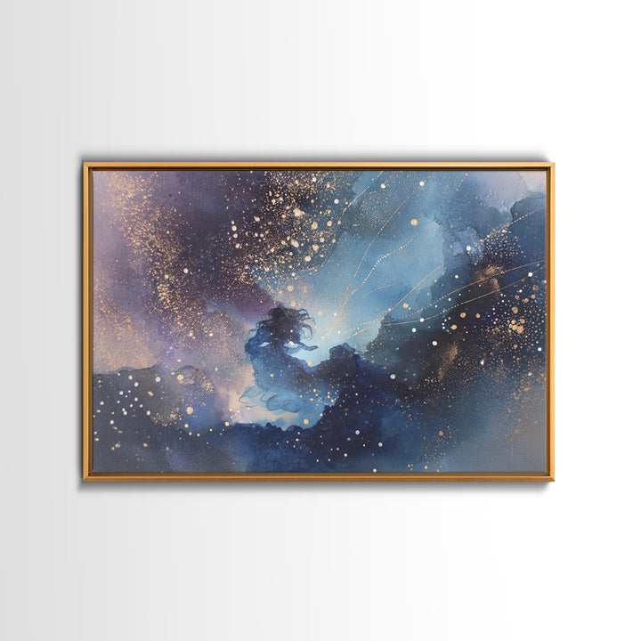 Water Bearer Figure Pouring a River of Canvas Print, Astrology Art, Astrology, Living Room Decor, Zodiac, Zodiac Sign Wall Art, AST-3x2-67