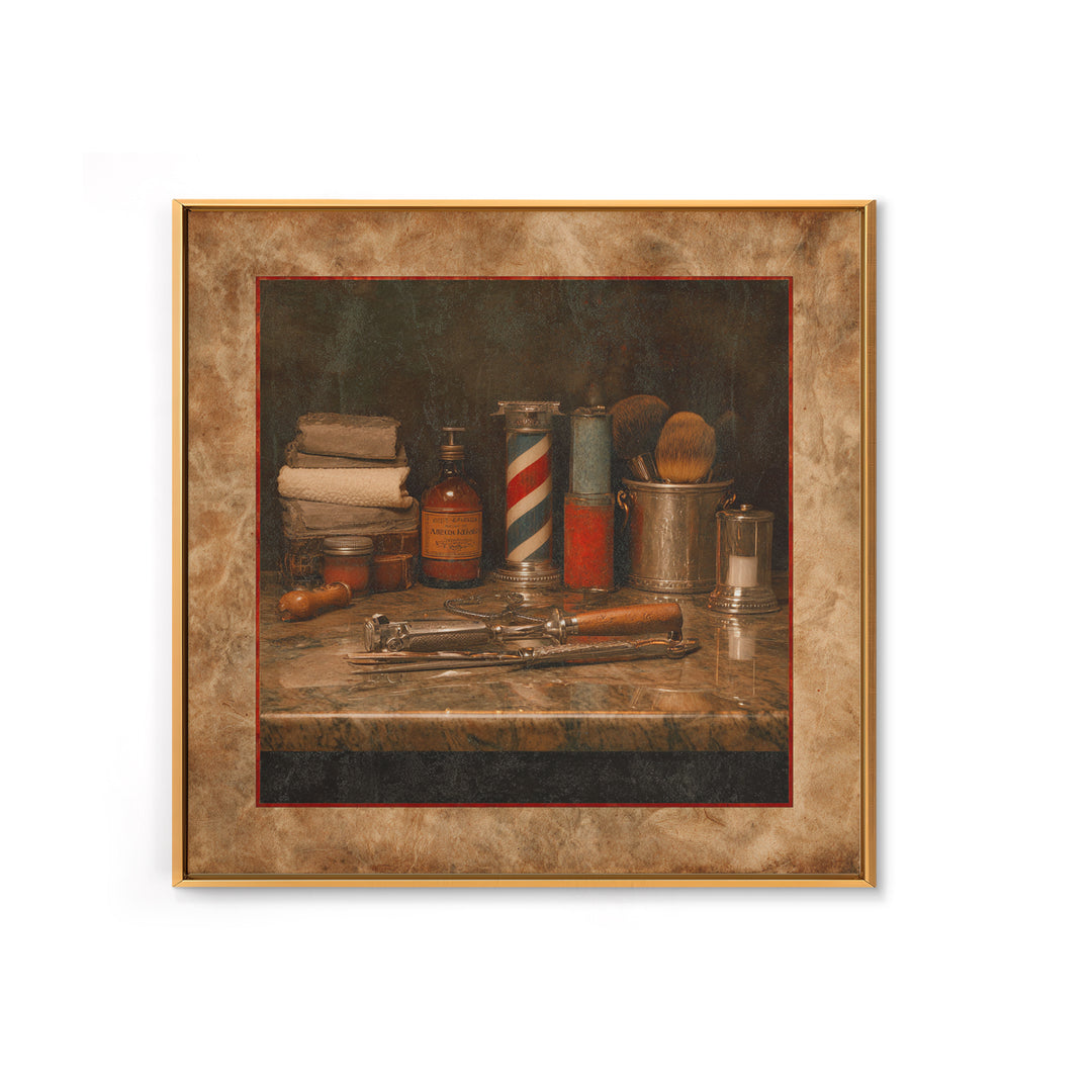 Retro Clipper Advertising Art Canvas Print, Barbershop Art, Black Art, Barbershop Decor, Fine Art, Grooming, Living Room Art, BAA-1x1-23