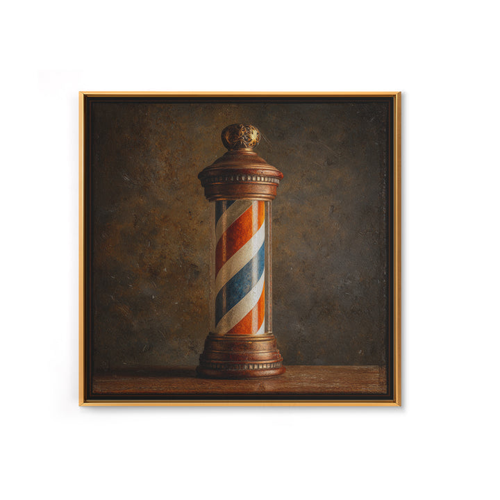 Old School Barber Pole Canvas Print, Barbershop Art, Printable Art, Barbershop Decor, Abstract Art, Grooming, BAA-1x1-3