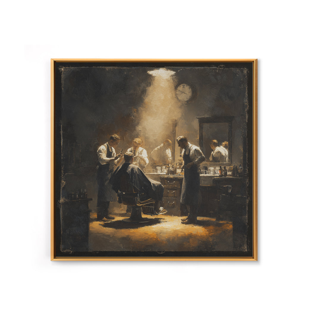 Barber Shop Quartet Musical Poster Without Interior Canvas Print, Barbershop Art, Gallery Decor, Barbershop Decor, Grooming, BAA-1x1-93