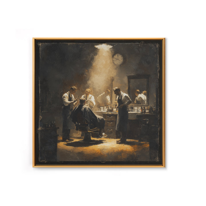 Barber Shop Quartet Musical Poster Without Interior Canvas Print, Barbershop Art, Gallery Decor, Barbershop Decor, Grooming, BAA-1x1-93