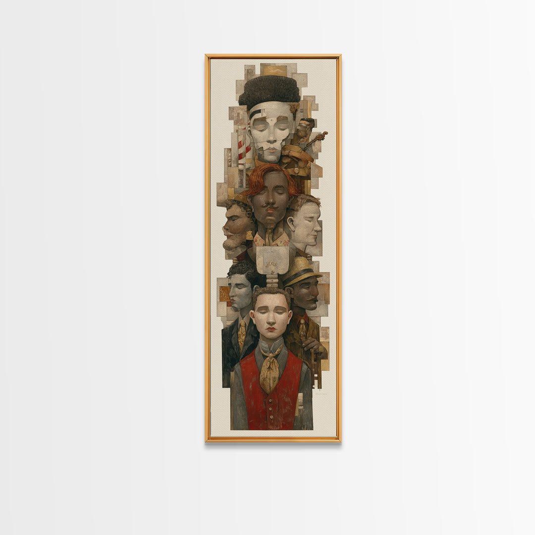 Barber Shop Quartet Musical Poster Without Interior Canvas Print, Barbershop Art, Barbershop Decor, Grooming, BAA-1x3-33