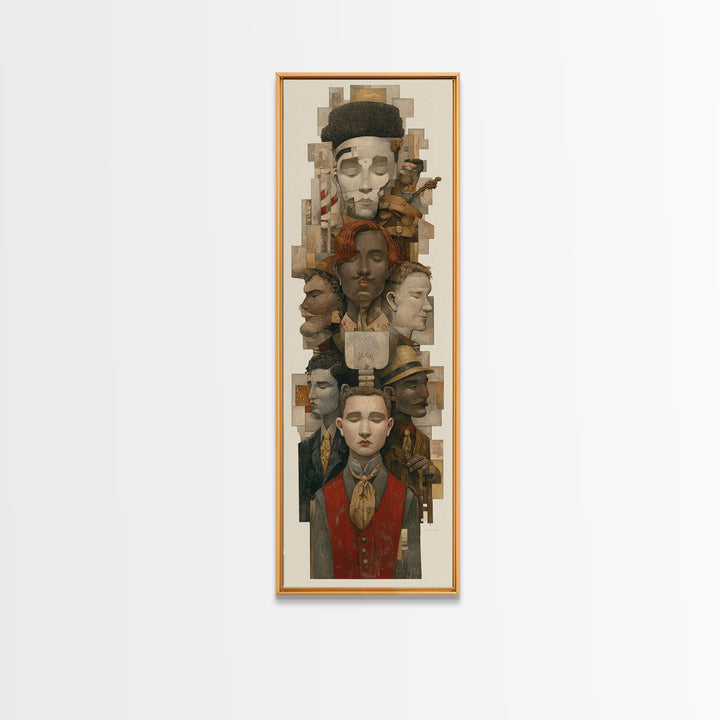 Barber Shop Quartet Musical Poster Without Interior Canvas Print, Barbershop Art, Barbershop Decor, Grooming, BAA-1x3-33