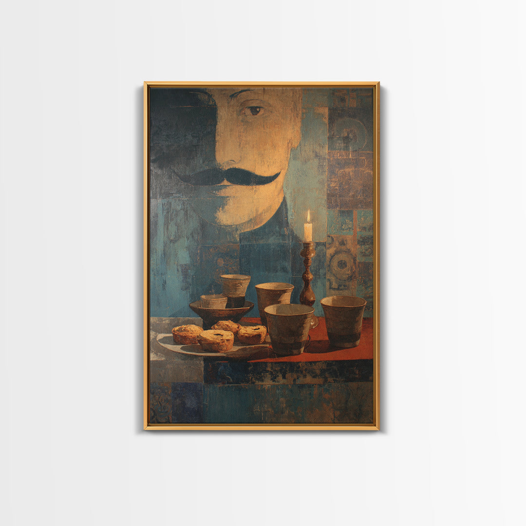 Whiskey and Straight Razor Masculine Still Life Canvas Print, Barbershop Art, Gallery Decor, Barbershop Decor, Abstract Art, BAA-2x3-39