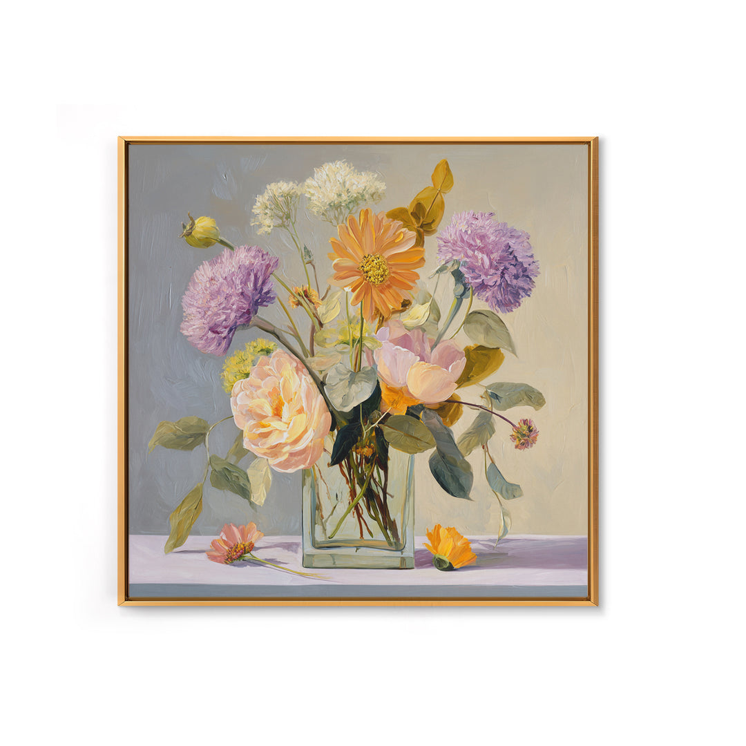 Warm Fireplace Still Life Framed Canvas Print, Bed and Breakfast Art, Bedroom Prints, Living Room Decor, Fine Art, BAB-1x1-42