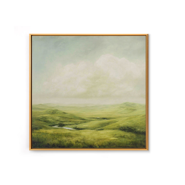 Classic Landscape with Rolling Green Hills Canvas Print, Bed and Breakfast Art, Bedroom Prints, Living Room Decor, BAB-1x1-72