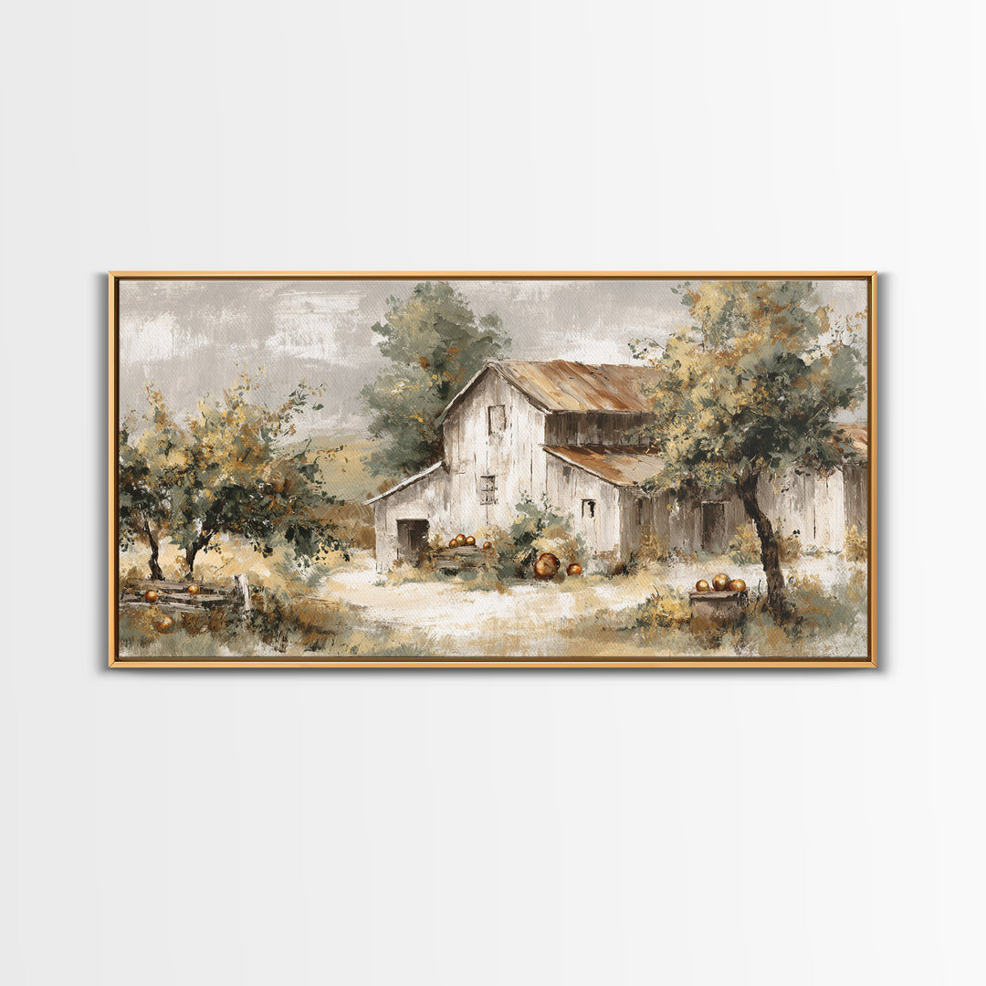 Apple Orchard Scene Canvas Print, Bed and Breakfast Art, Canvas Wall Art, Living Room Decor, Fine Art, Above Bed Decor, BAB-2x1-57