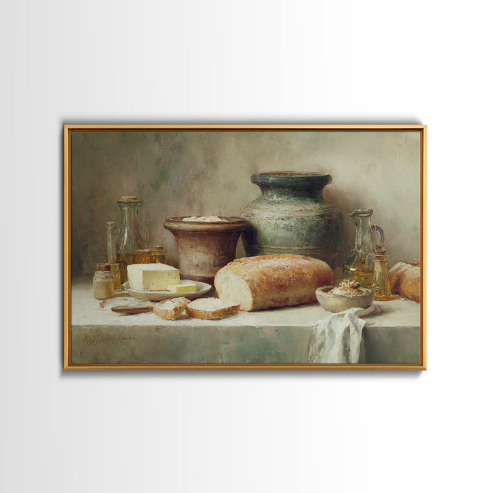 Freshly Baked Bread Canvas Print, Bed and Breakfast Art, Contemporary Art, Living Room Decor, Fine Art, Bedroom Decor, BAB-3x2-72