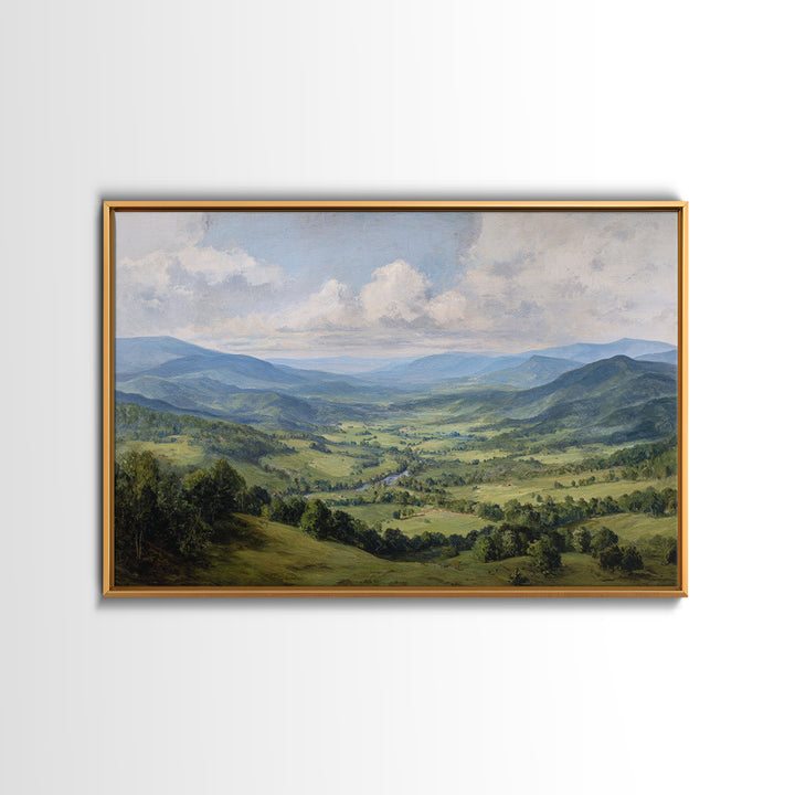 Classic Landscape with Rolling Green Hills Canvas Print, Bed and Breakfast Art, Luxury Decor, Living Room Decor, Fine Art, BAB-3x2-76