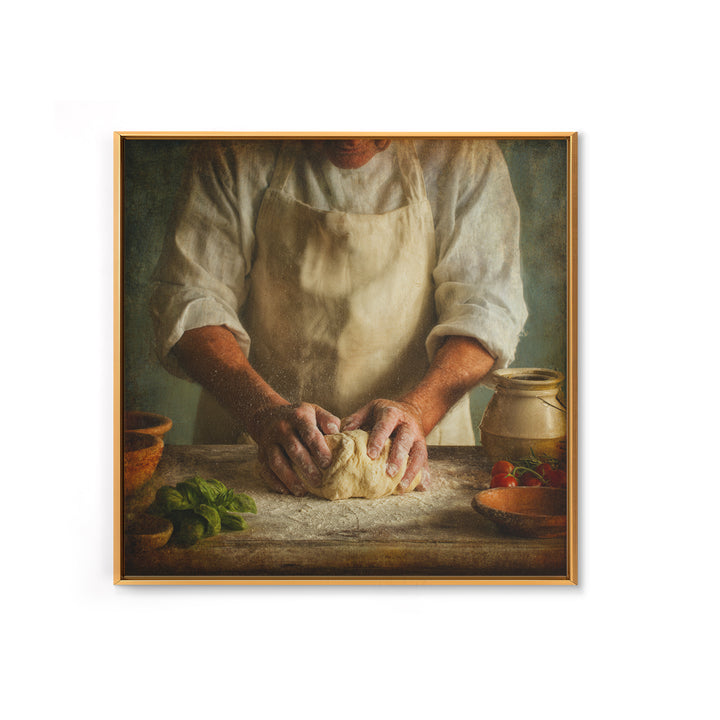 Baker Hands Shaping Dough Canvas Print, Bakery Art, Gallery Decor, Bakery Decor, Fine Art, Patisserie, Wall Art, Home Decor, BAK-1x1-17