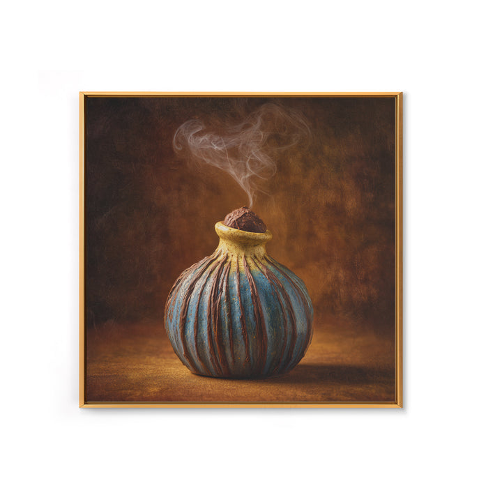 Chocolate Truffle Still Life Framed Canvas Print, Bakery Art, Watercolor Print, Bakery Decor, Oil Painting, Patisserie, BAK-1x1-43