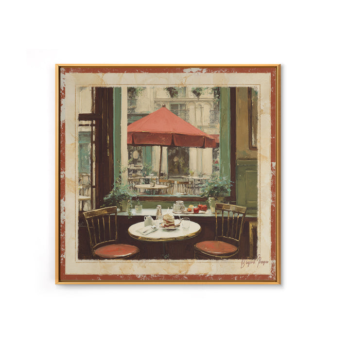Parisian Dessert Poster Framed Canvas Print, Bakery Art, Print, Bakery Decor, Fine Art, Patisserie, Food Art, Kitchen Print, BAK-1x1-48