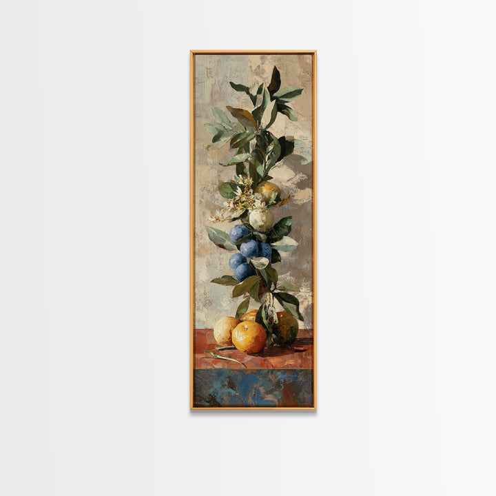 Blueberry Galette with Rustic Farmhouse Texture Canvas Print, Bakery Art, Kitchen Print, Bakery Decor, Fine Art, Patisserie, BAK-1x3-11
